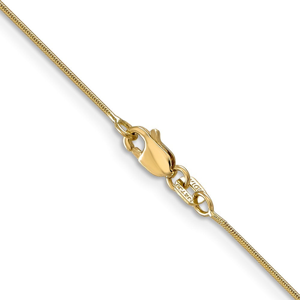 14k Yellow Gold 22 inch .8mm Round Snake Chain Necklace