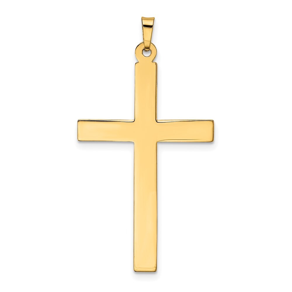 14k Yellow Gold Hollow Cross Pendant