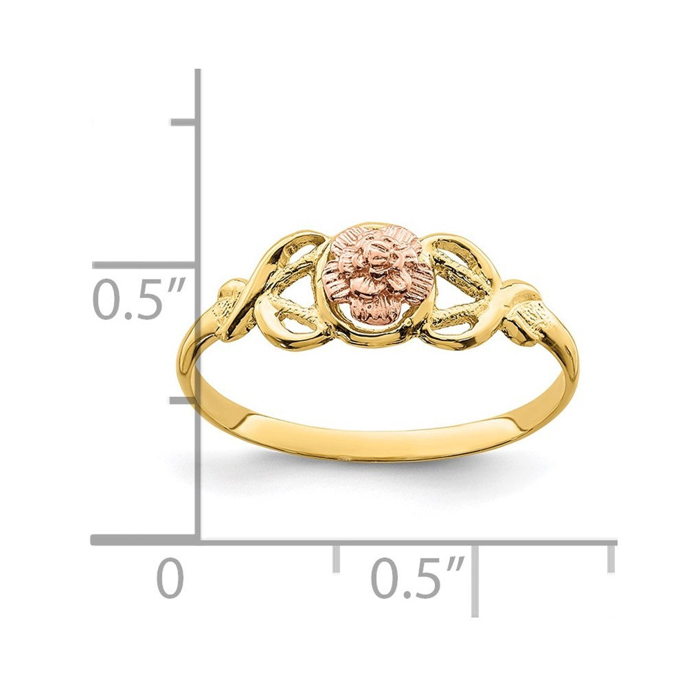 14K Two-tone Gold Polished Ring