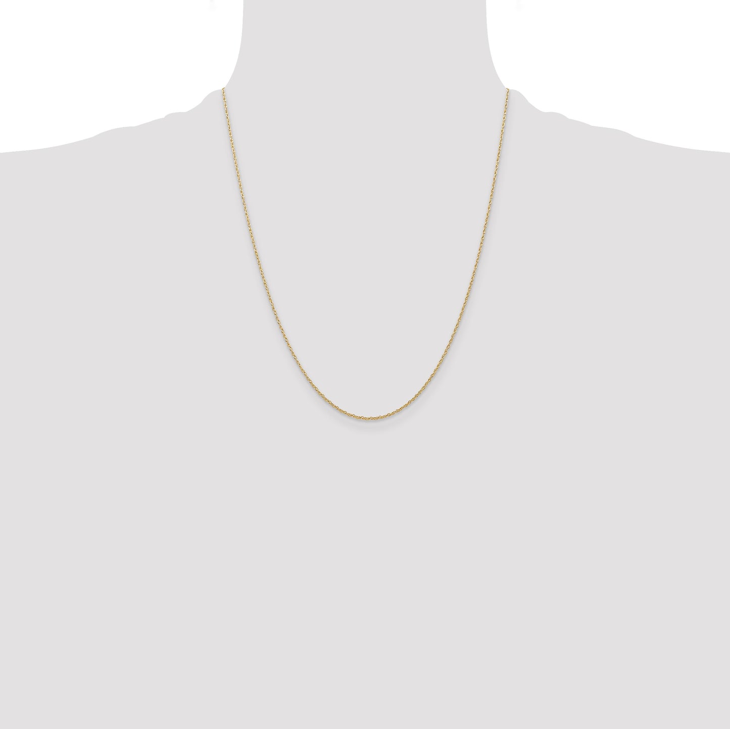 14K 22 inch Carded .7mm Cable Rope with Spring Ring Clasp Chain