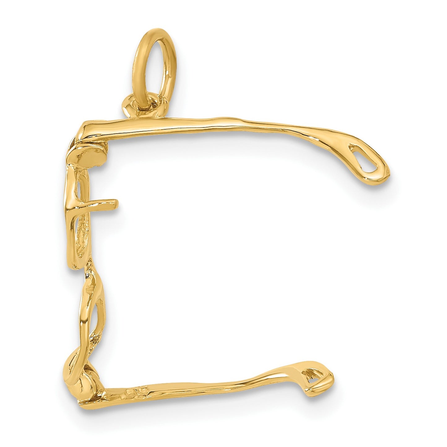 14k 3-D Glasses with Moveable Sides Charm