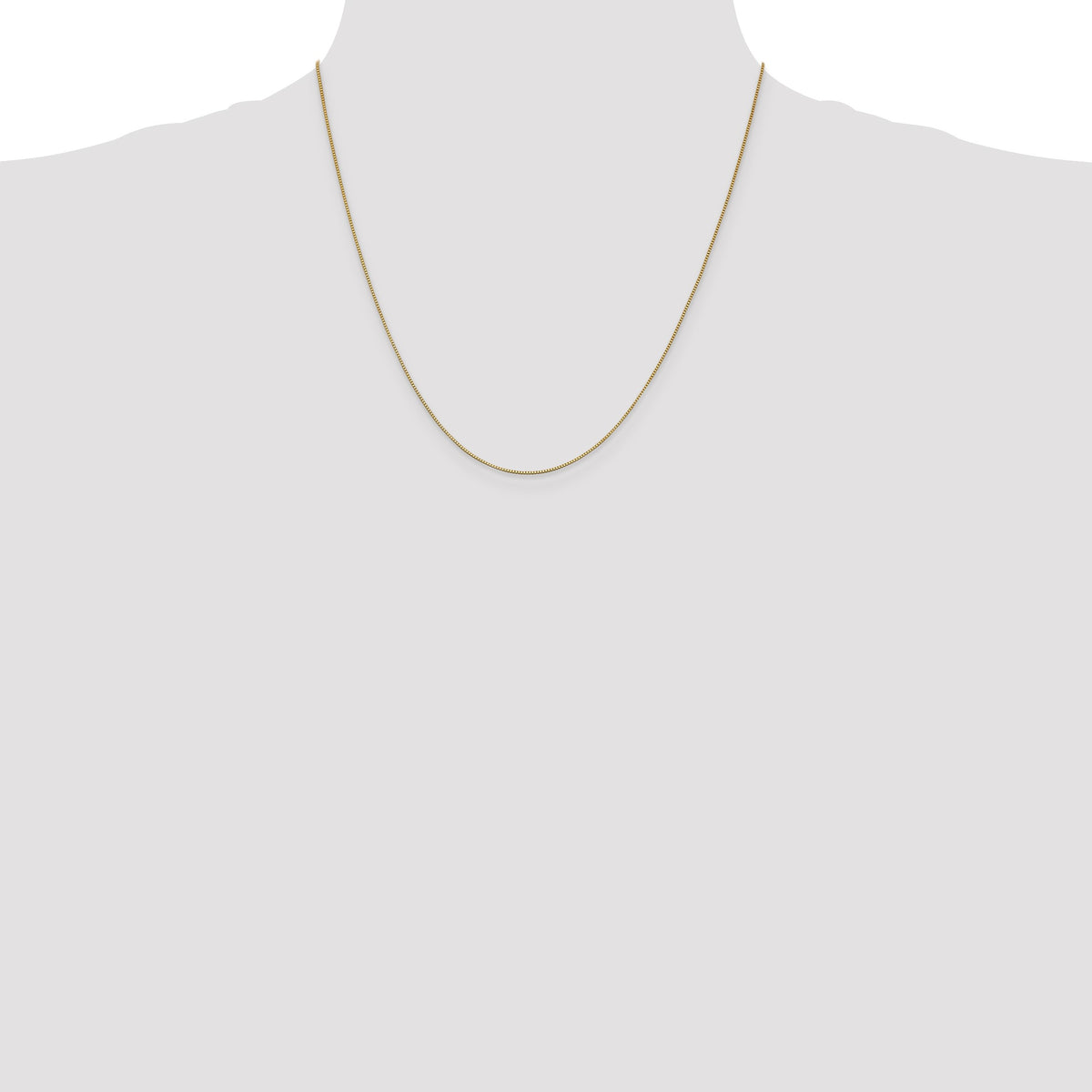 14K 20 inch .7mm Box with Lobster Clasp Chain