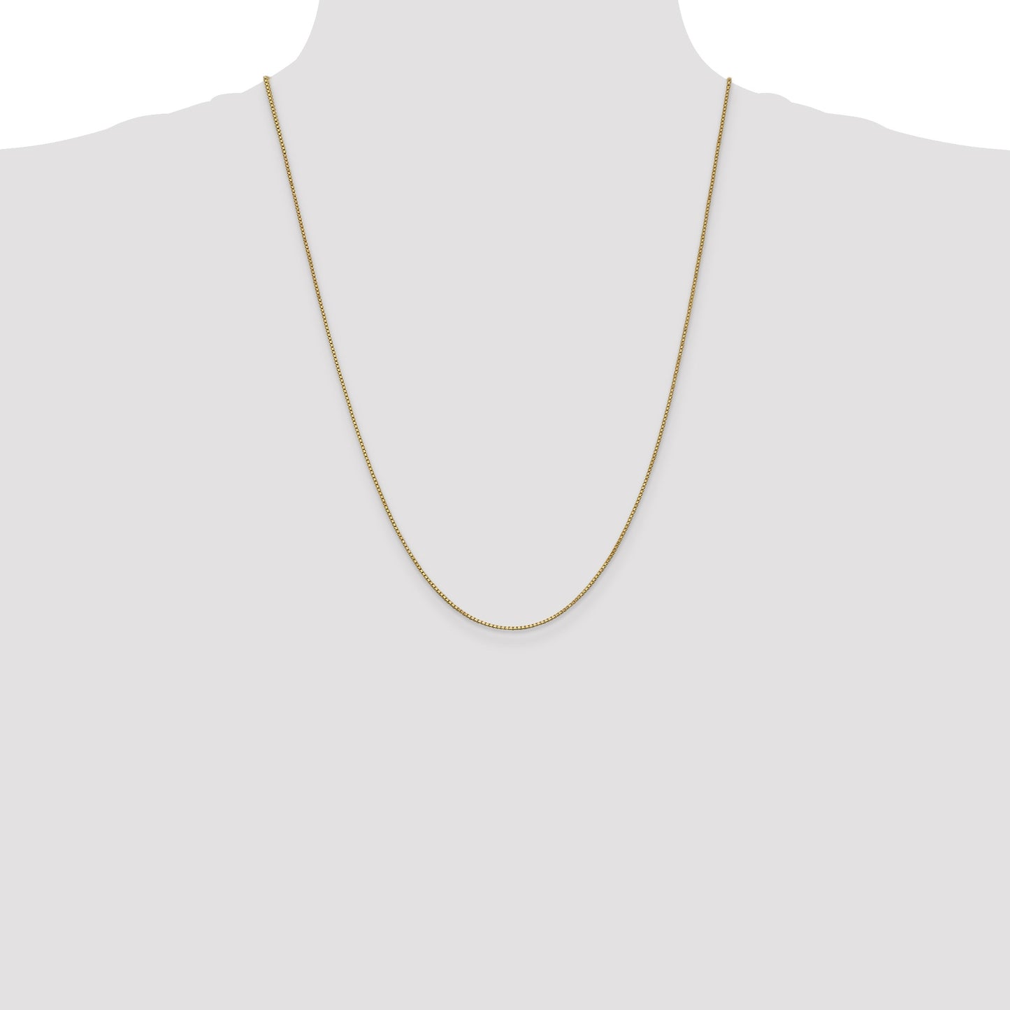 14K 24 inch 1mm Box with Lobster Clasp Chain