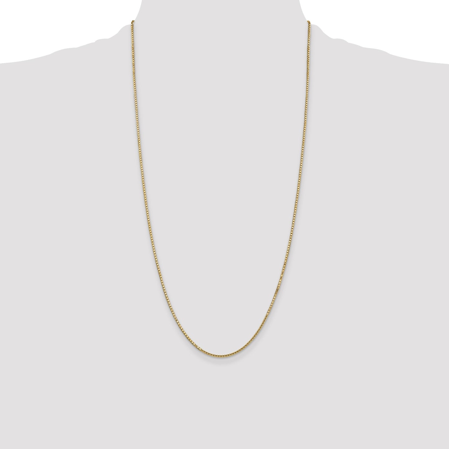 14K 28 inch 1.5mm Box with Lobster Clasp Chain