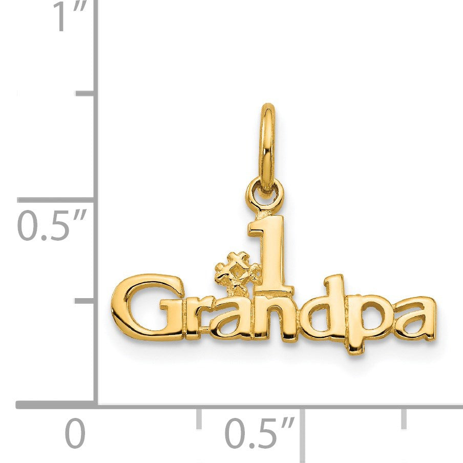 14k #1 GRANDPA Charm