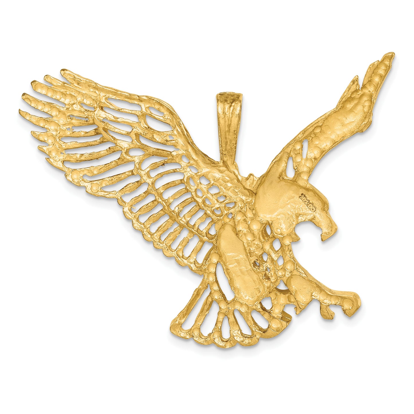 14k Large Cut-out Wings Eagle Charm