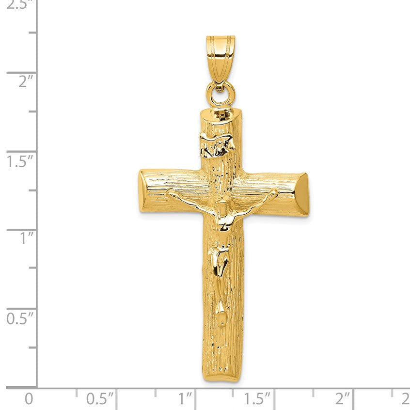 14k Large Crucifix Tree Pendant