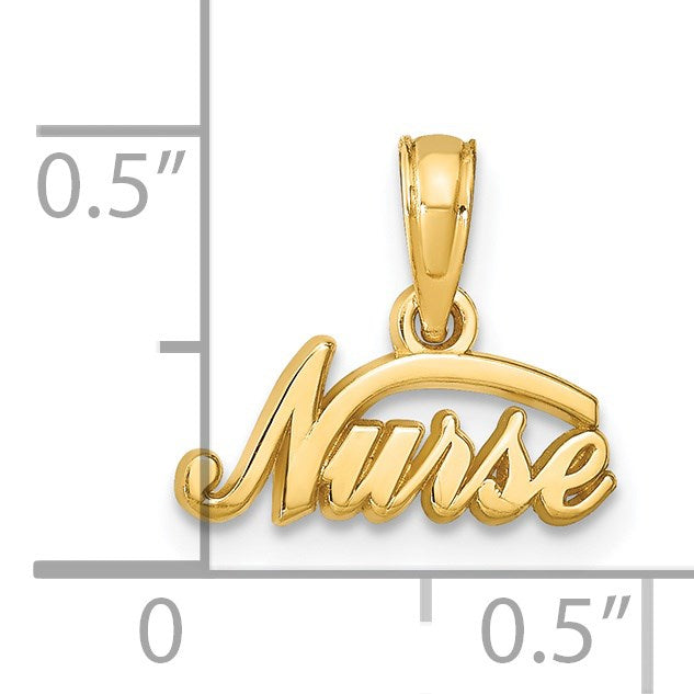 14k NURSE Pendant