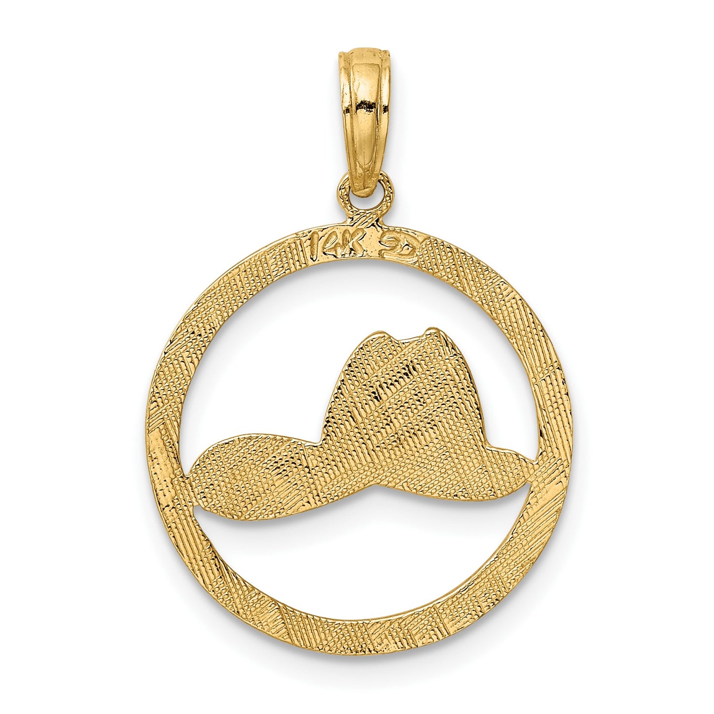 14k Fireman Helmet in Circle Charm
