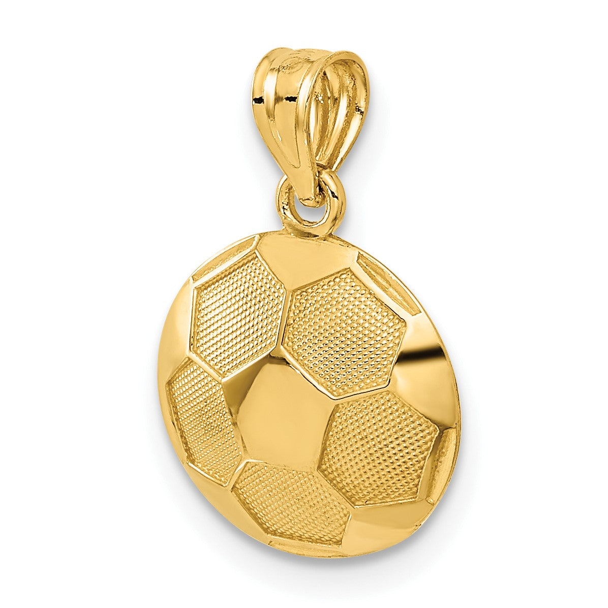 14k Domed Soccer Ball Pendant