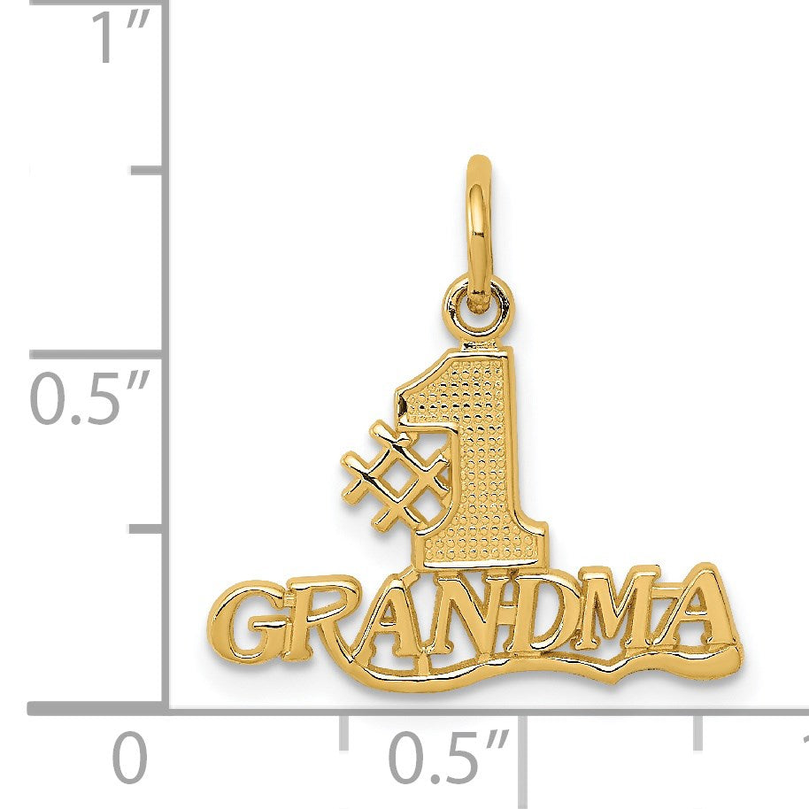 14k #1 GRANDMA Charm