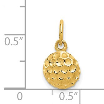 14k Domed Golf Ball Charm