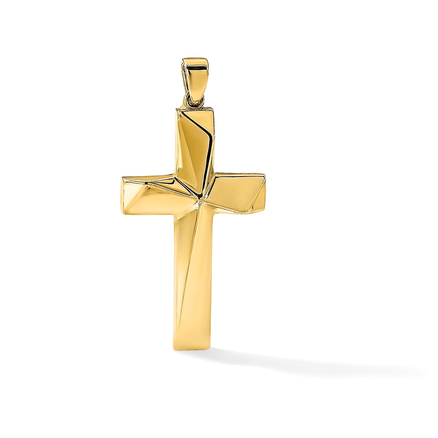 14K Polished Cross Pendant