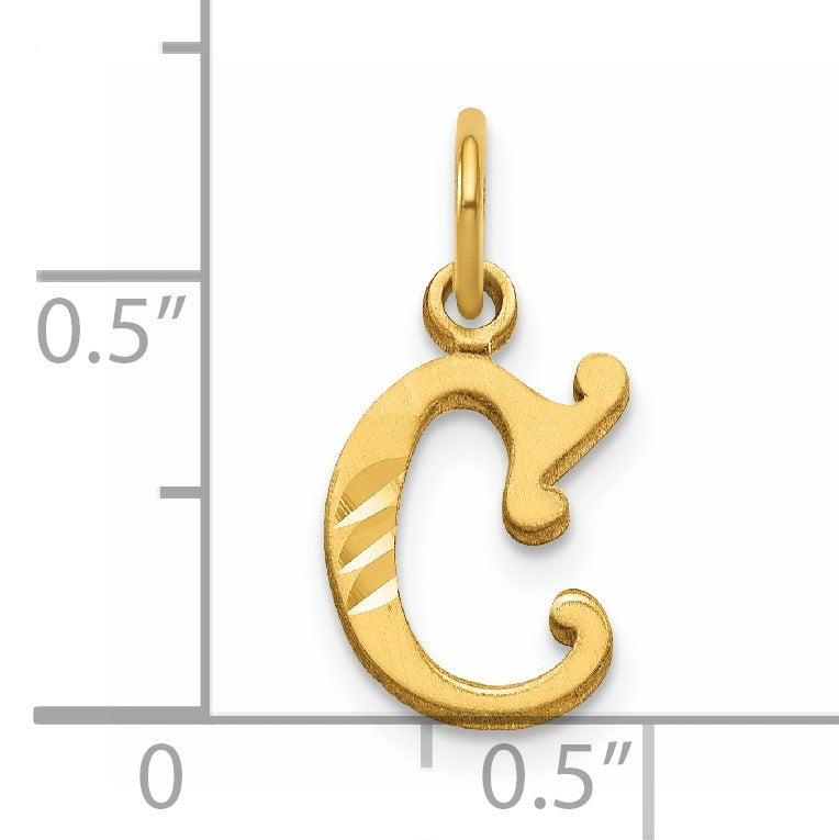 14k Letter C Initial Charm