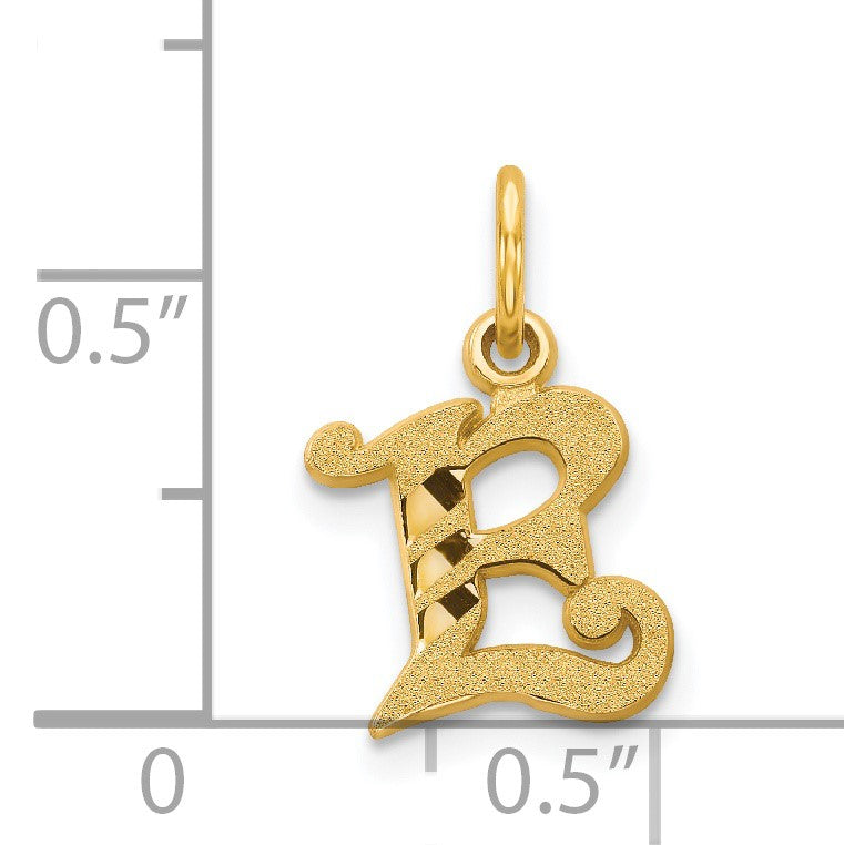 14k Letter E Initial Charm