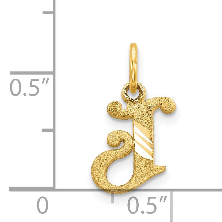 14k Letter J Initial Charm