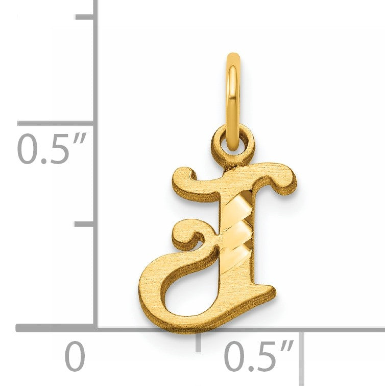 14k Letter J Initial Charm