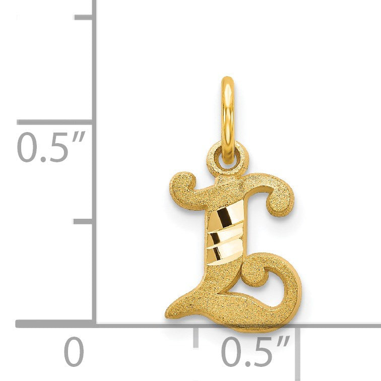 14k Letter L Initial Charm