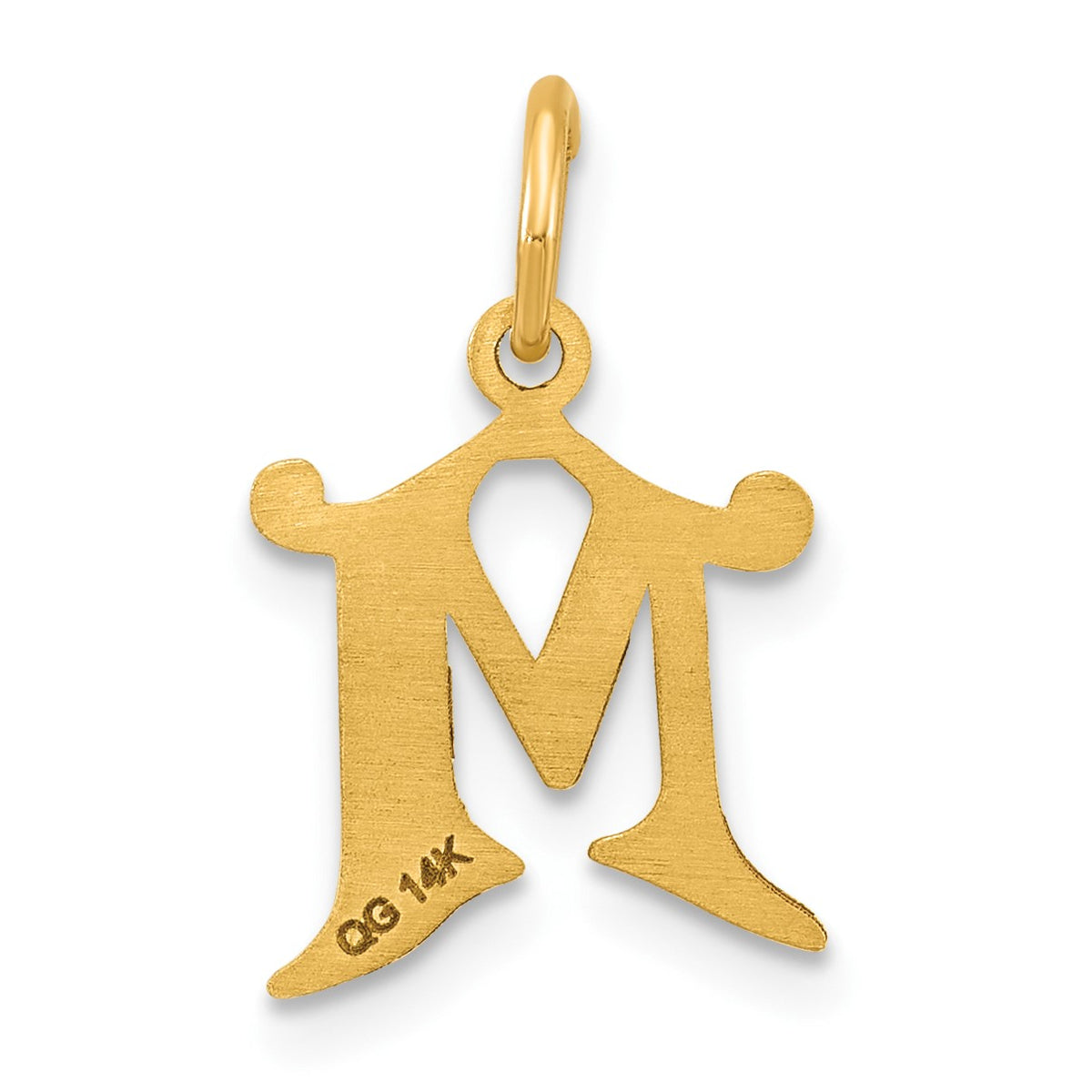 14k Letter M Initial Charm