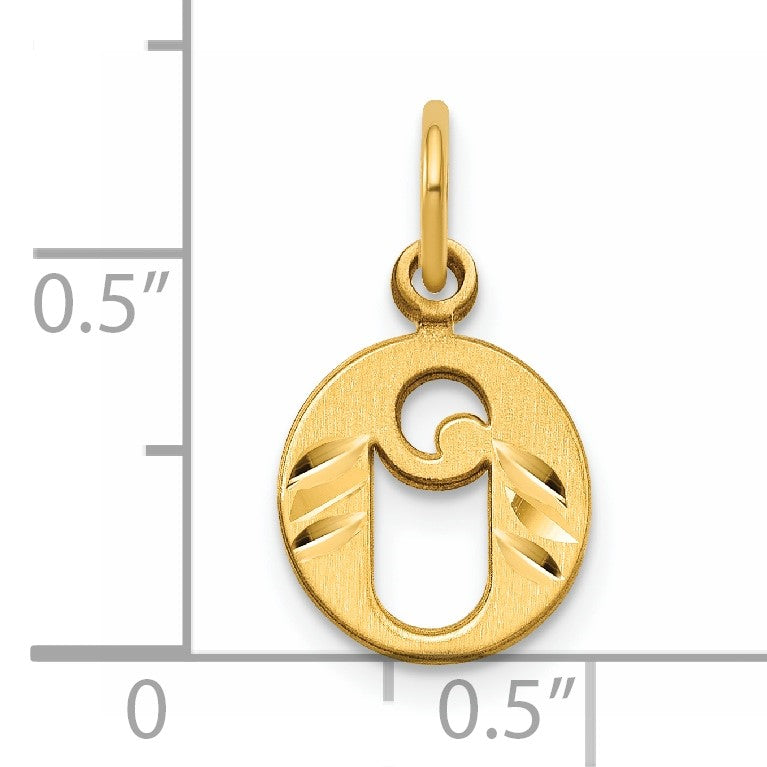 14k Letter O Initial Charm