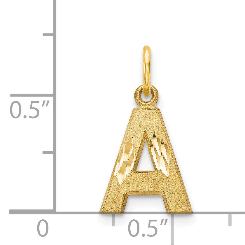 14k Letter A Initial Charm