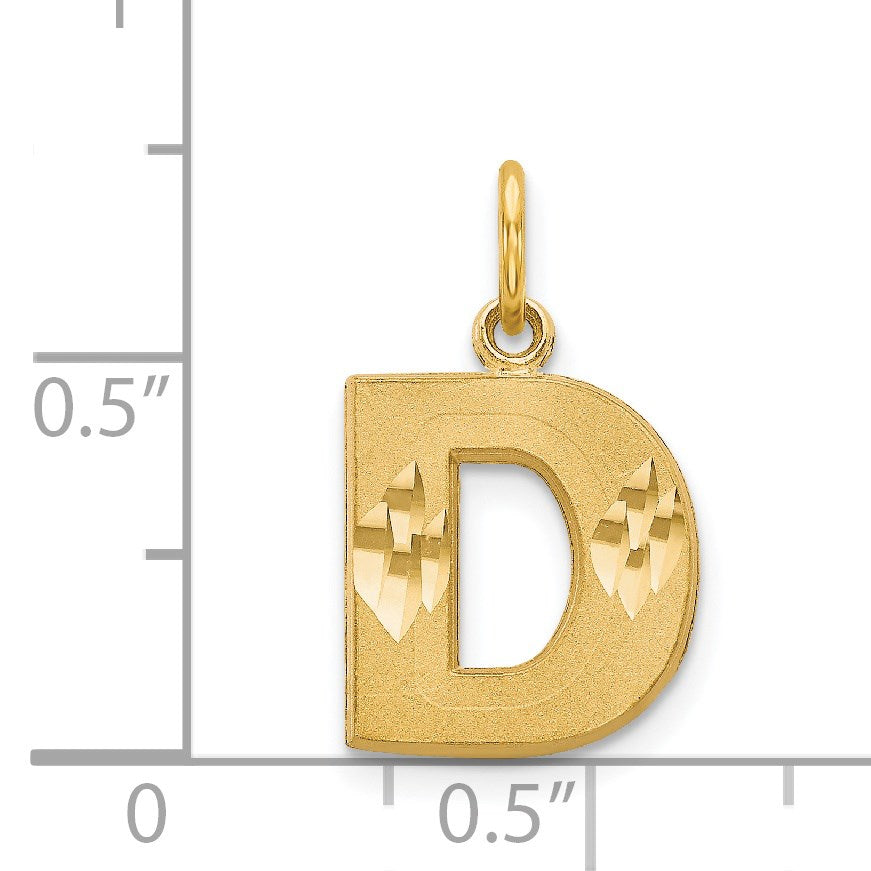14k Letter D Initial Charm