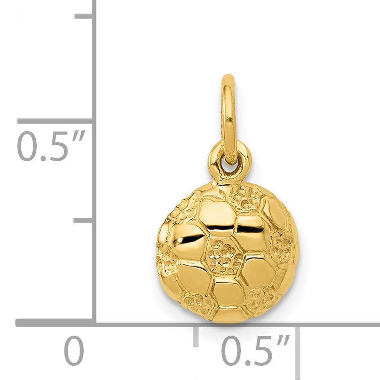 14k Domed Soccer Ball Charm