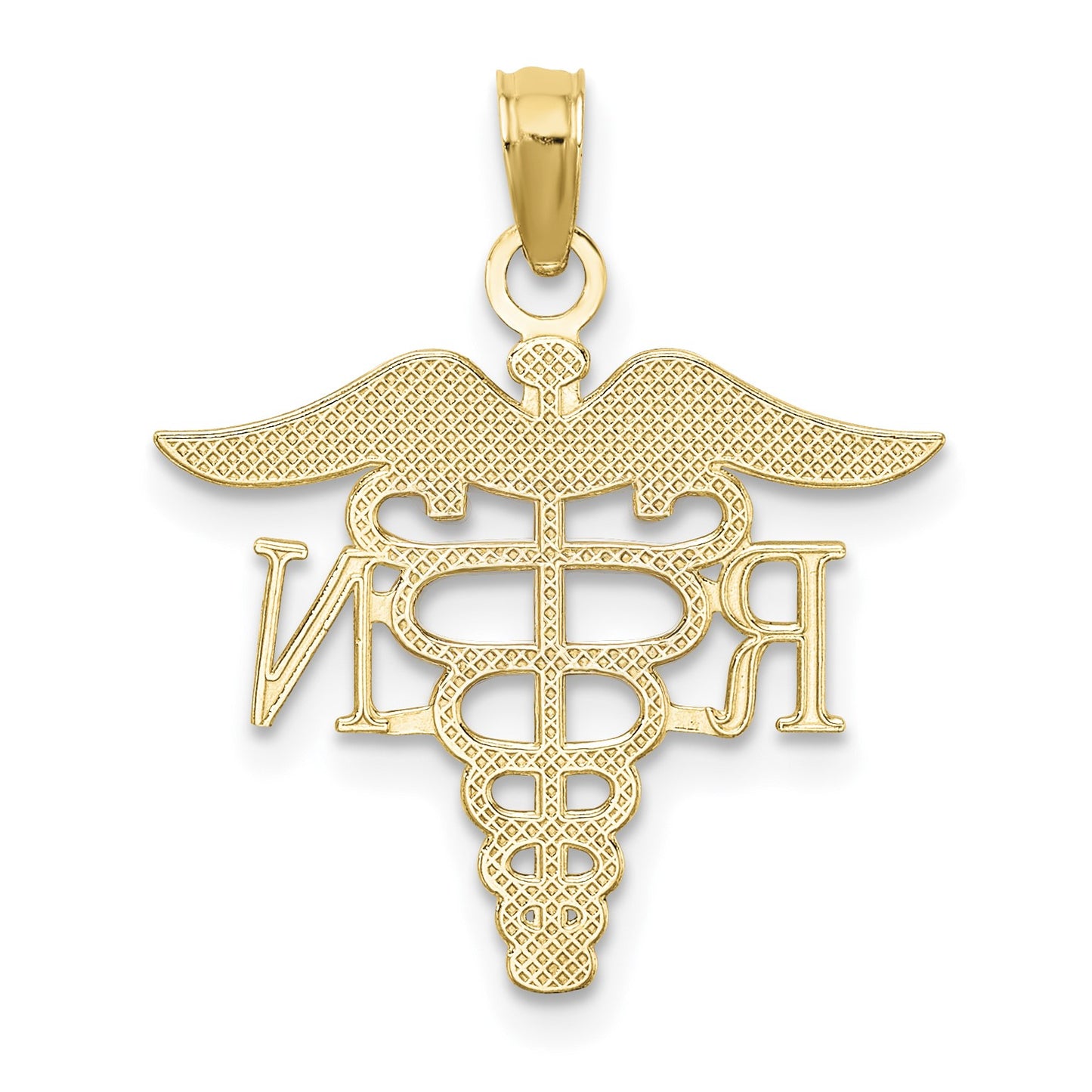 14k RN Registered Nurse Caduceus Charm
