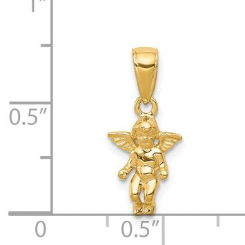 14k 3-D Small Guardian Angel Pendant