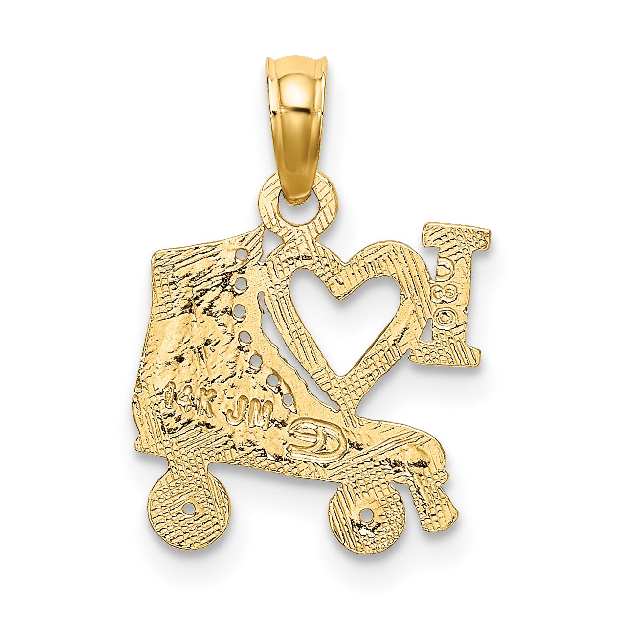 14K I HEART with Roller Skate Charm