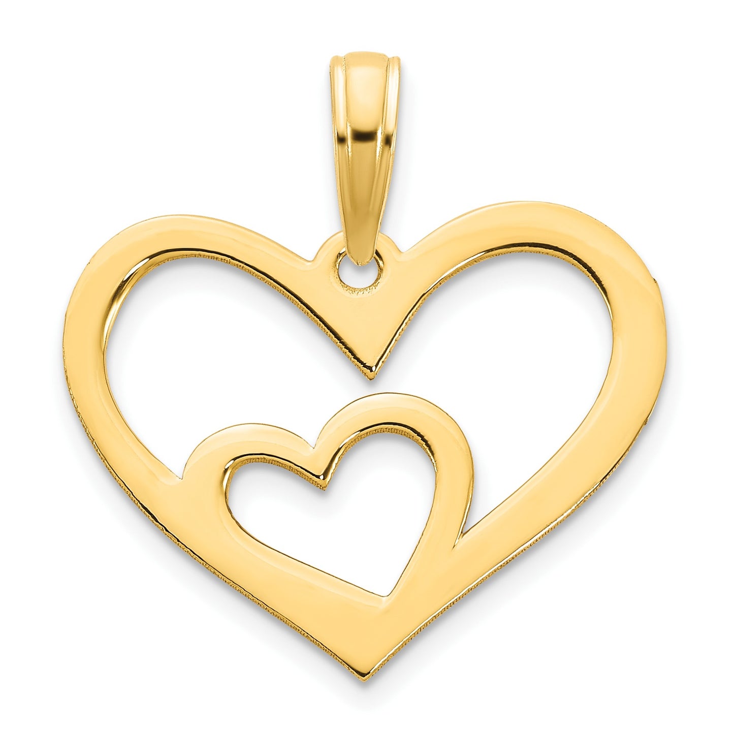 14k Heart in Heart Pendant
