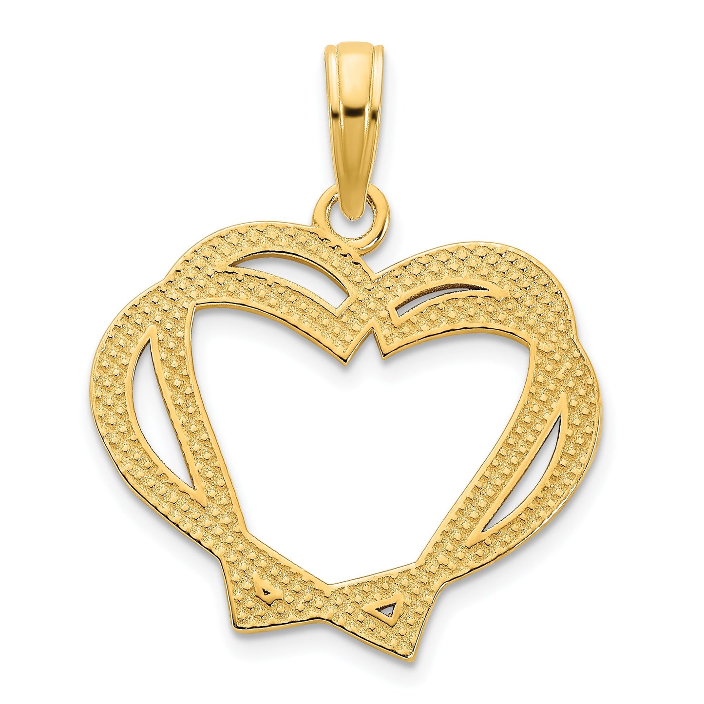 14k Heart in Heart Pendant
