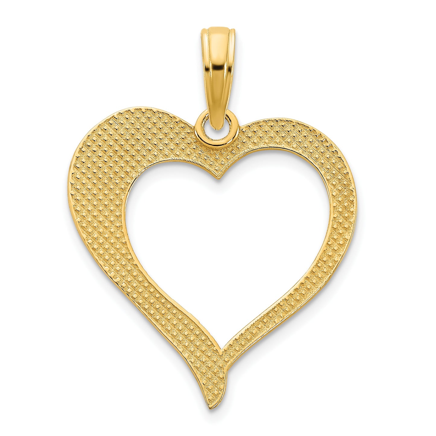 14k Open Heart Pendant