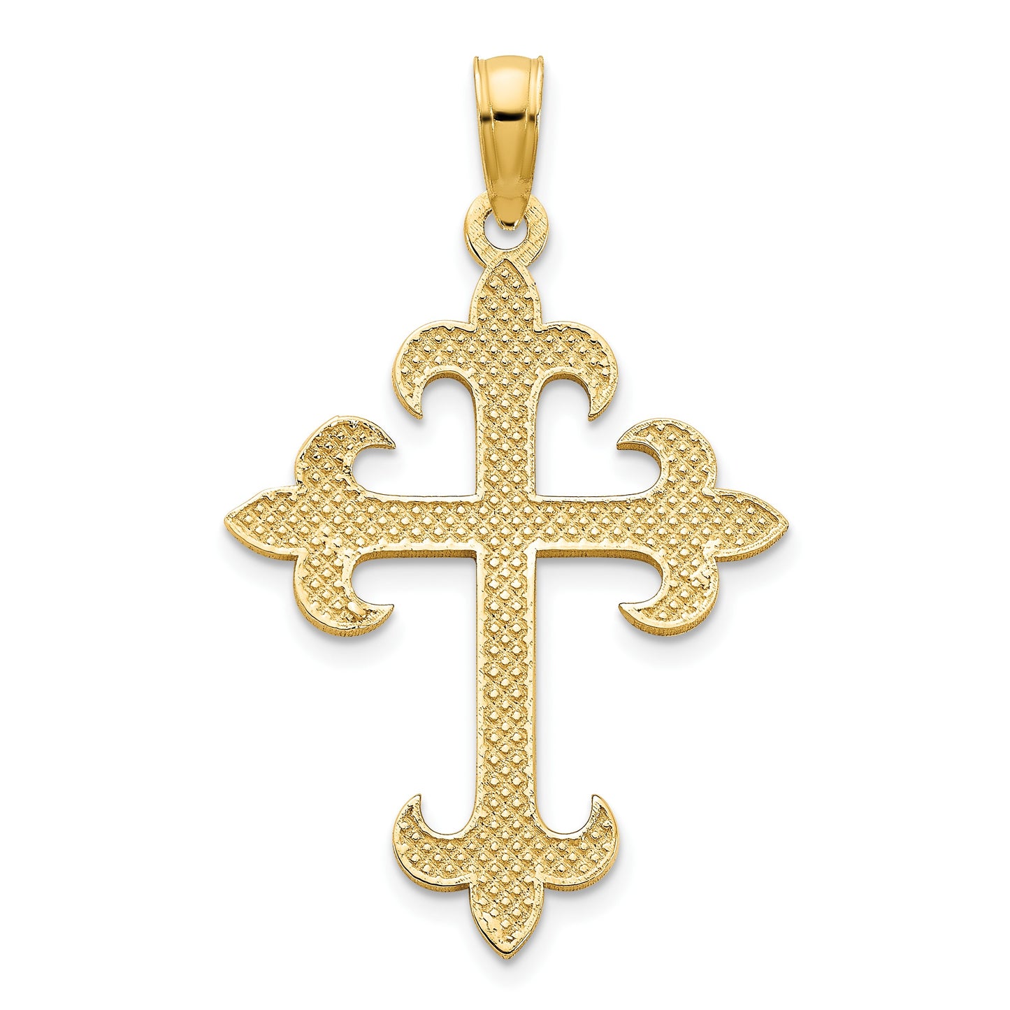 14k Fleur de Lis Cross Charm