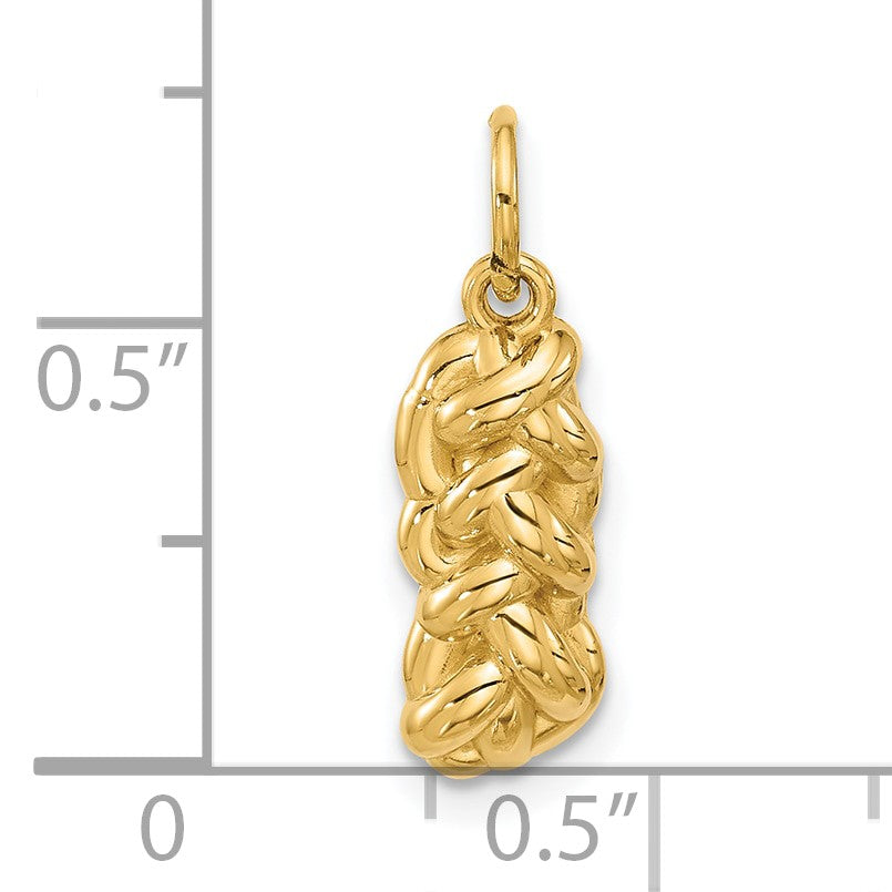 14k 3-D Fancy Challah Bread Charm