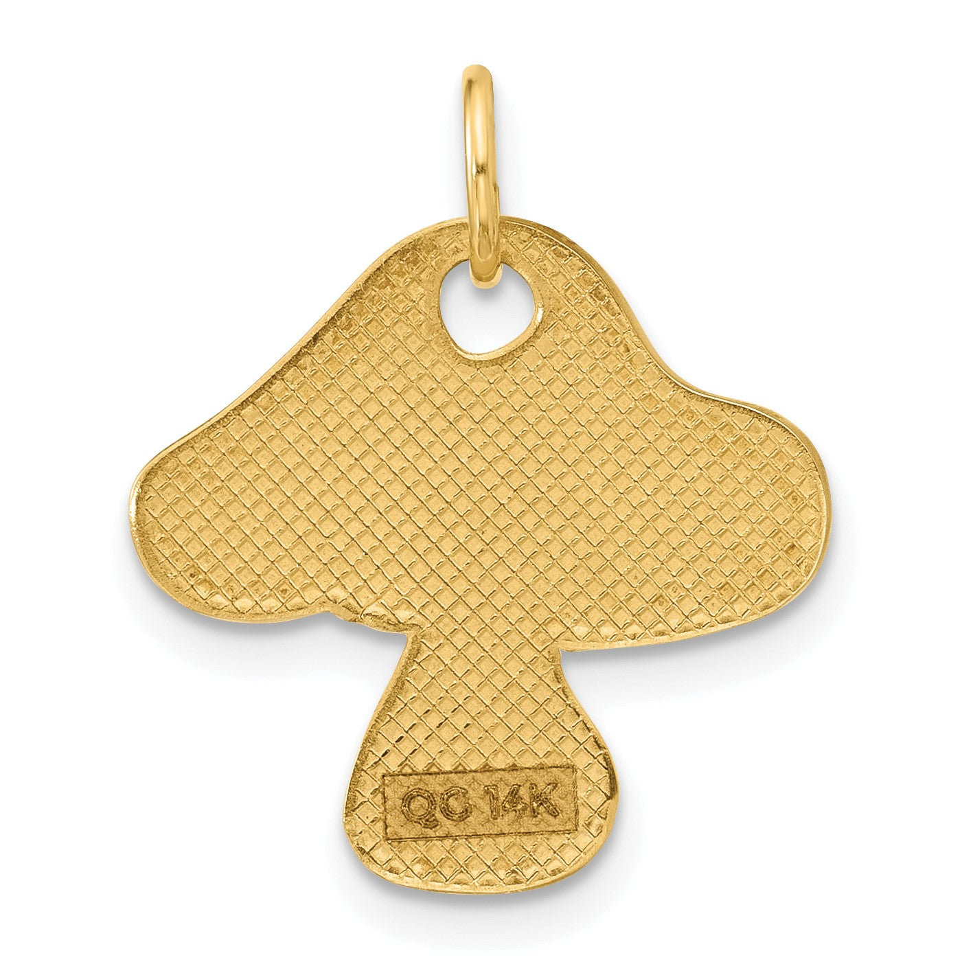 14k Enameled Flat Toadstool Charm