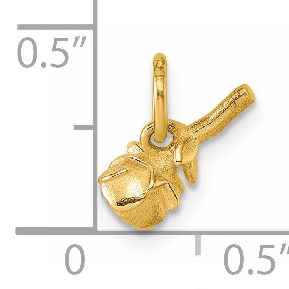 14K Polished Rose Flower Pendant