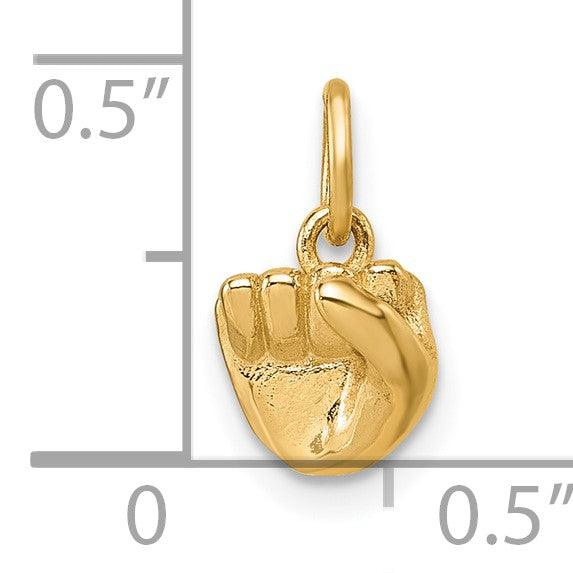 14K American Sign Language Alphabet Fingerspelling Sign S Pendant