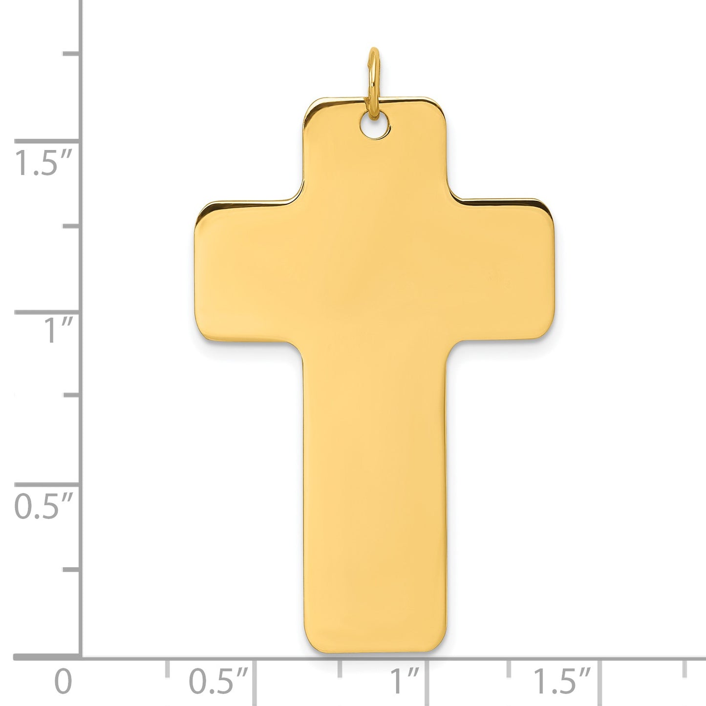 14k Large Polished Cross Charm
