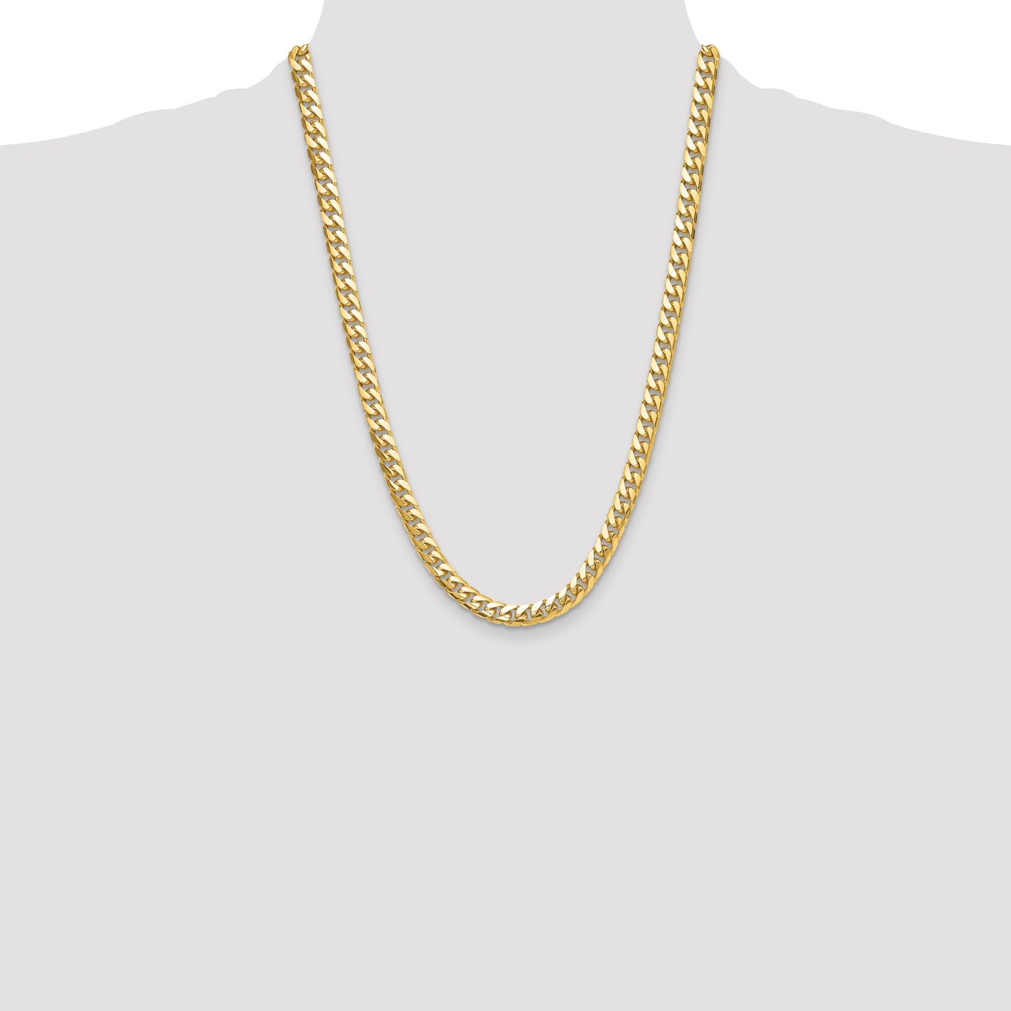 14k 8mm Solid Miami Cuban Chain