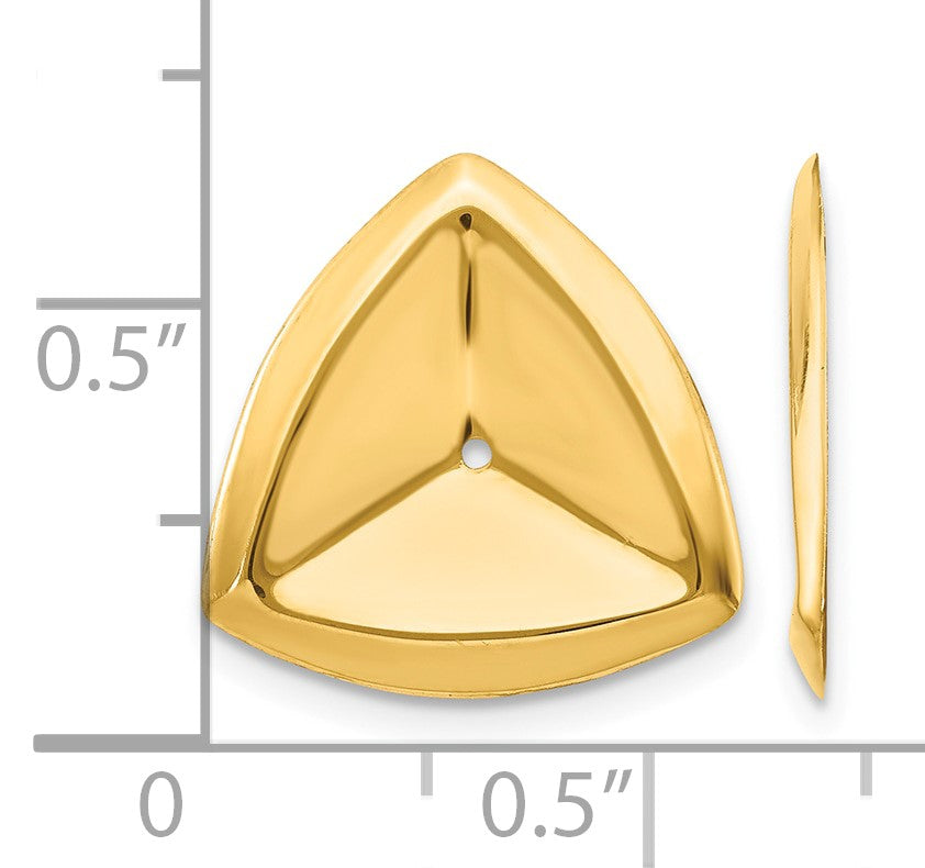 14k Polished Triangle Earring Jackets