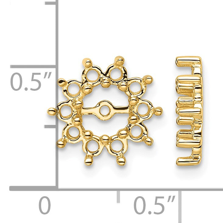 14k Fancy Diamond Earring Jacket Mountings