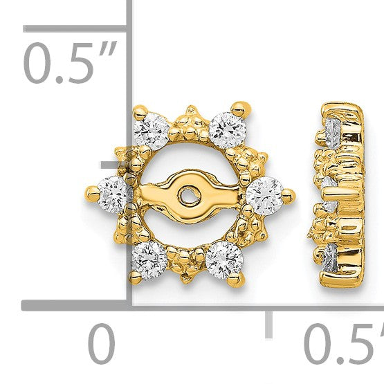 14k Fancy Diamond Earring Jacket Mountings