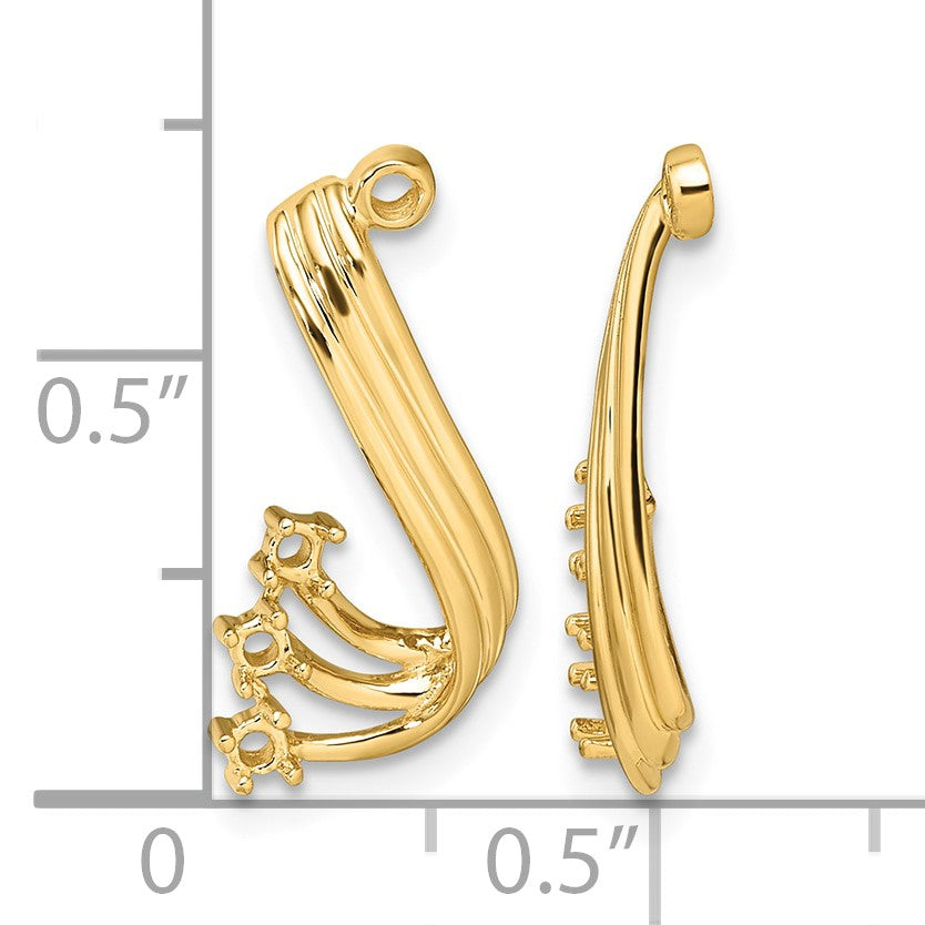 14k Fancy Twist Diamond Earring Jacket Mountings