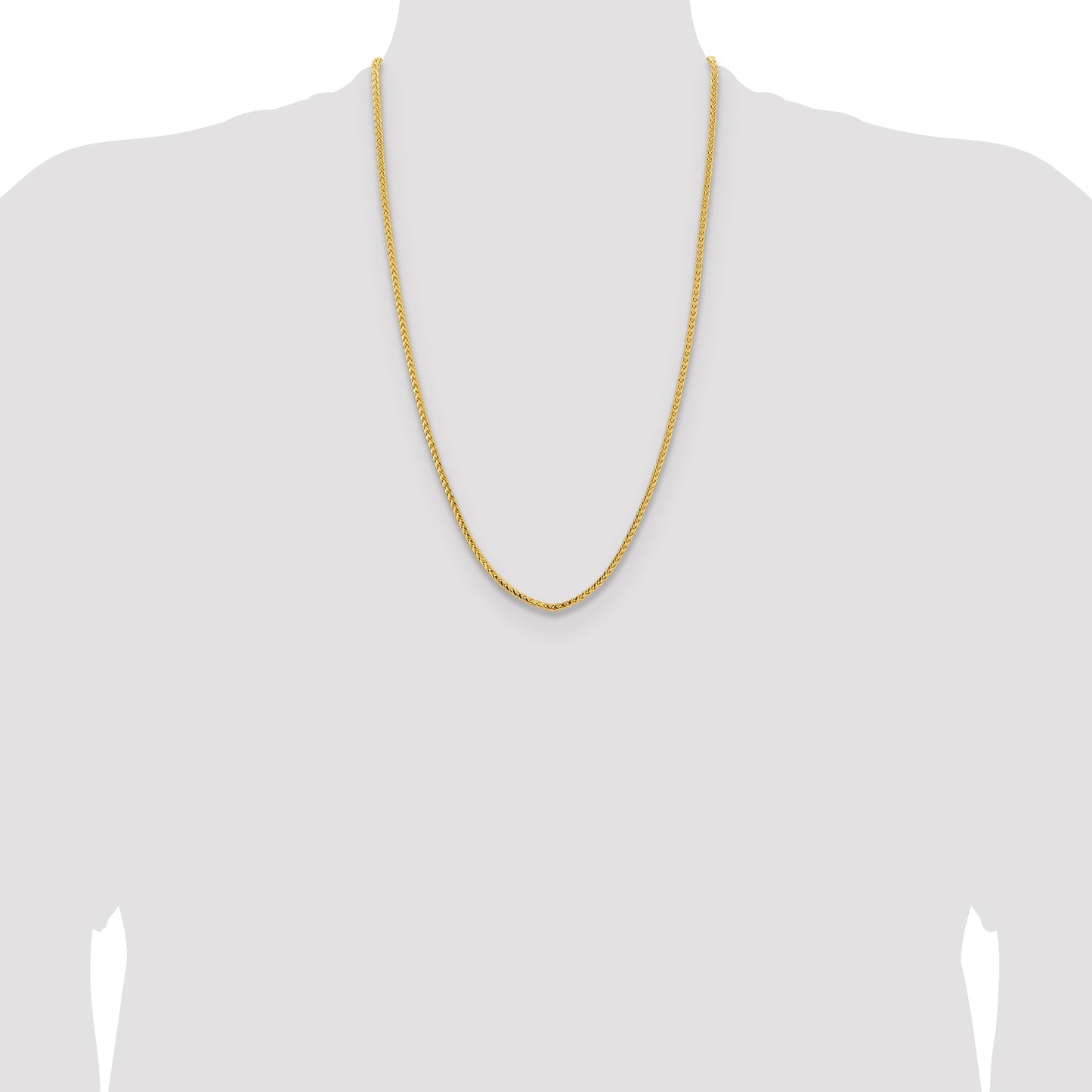 14K 26 inch 3mm Franco with Fancy Lobster Clasp Chain