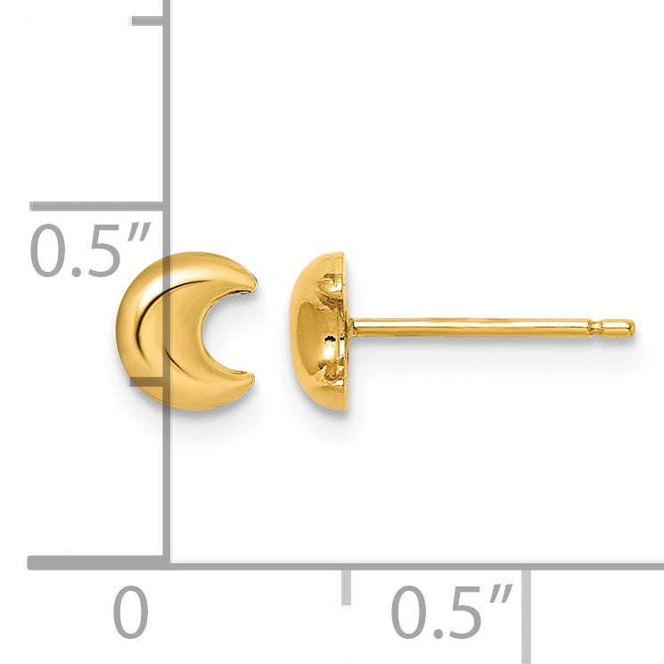 14k Madi K Moon Childrens Post Earrings