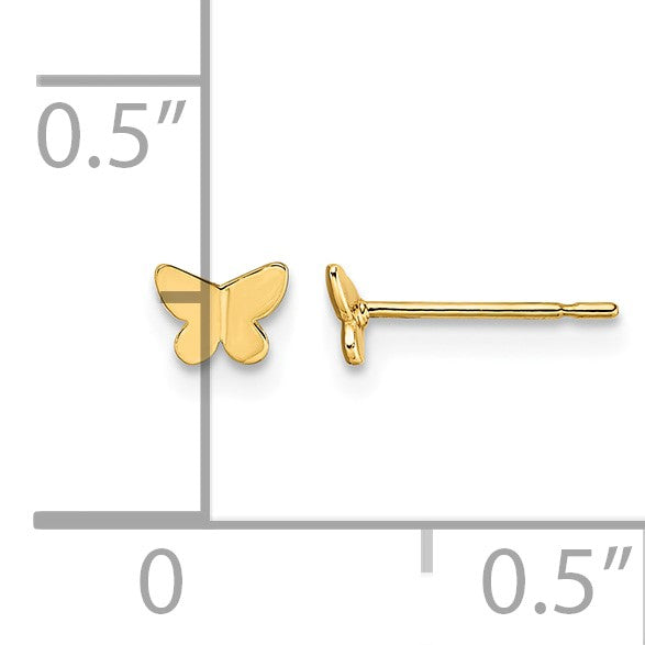 14k Madi K Tiny Butterfly Childrens Post Earrings