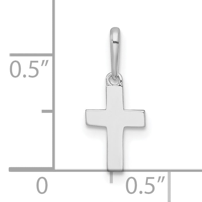 14K White Gold Madi K Polished Cross Childrens Charm / Pendant