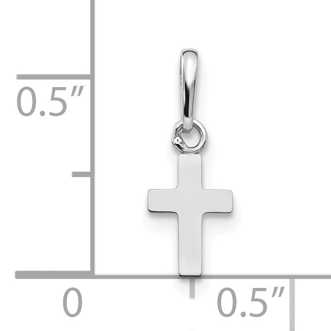 14k White Gold Madi K Cross Childrens Pendant
