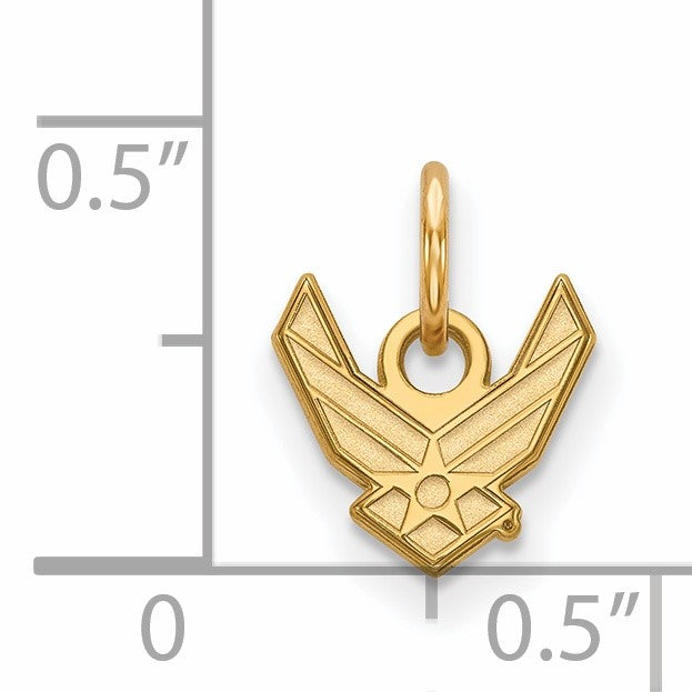 Sterling Silver Gold-plated LogoArt U.S. Air Force Extra Small Pendant